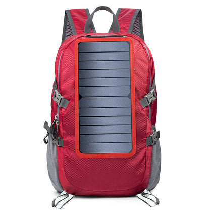 Solar Hiking Backpack Foldable With 5V Power Supply