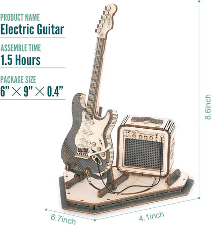 Electric Guitar Model 3D Wooden Puzzle