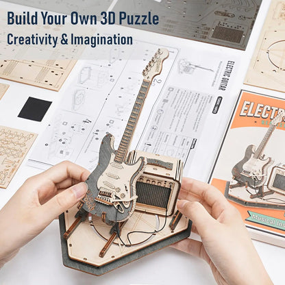 Electric Guitar Model 3D Wooden Puzzle