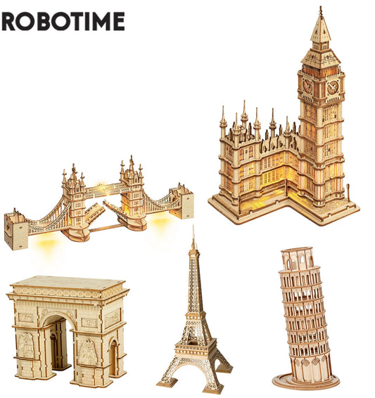 Vitality 3D Famous Building Wooden Puzzle Kit