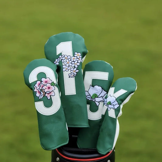 Floral Golf Club Leather Head Covers